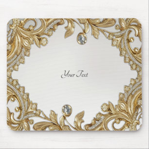 Mousepad Dourado Decorativo