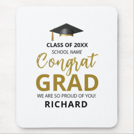 Mousepad Dourado e preto | Presente Personalizado para Form