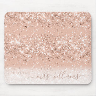 Mousepad Dourado Futuro Rosa Rosa Rosa Bride