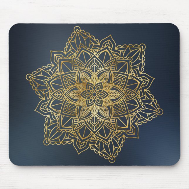 Mousepad Dourado Mandala (Frente)