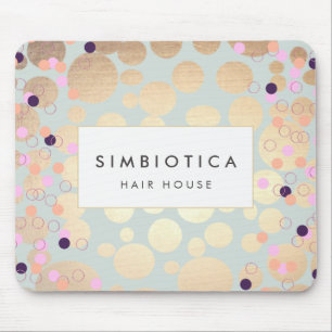 Mousepad Dourado padrão Confetti