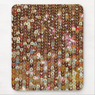 Mousepad Dourado padrão de sequência de brilho de cobre