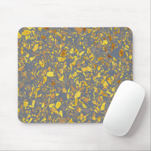 Mousepad Dourado padrão Terrazzo