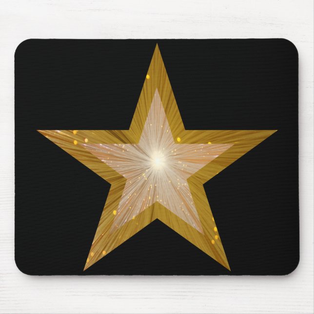 Mousepad Dourado painel do mouse preto (Frente)