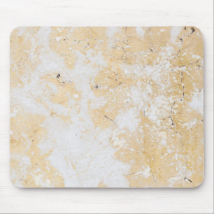 Mousepad Dourado Prato de Mármore Branco Hybird