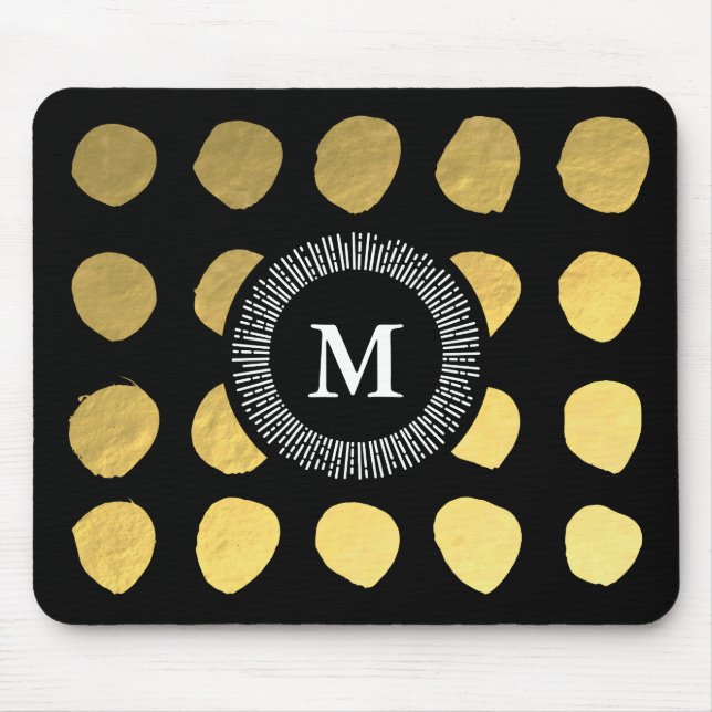 Mousepad Dourado preto lindo para seu escritório (Frente)