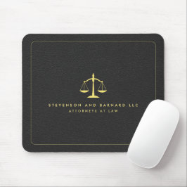 Mousepad Dourado Procurador Justiça Escala Logotipo Preto