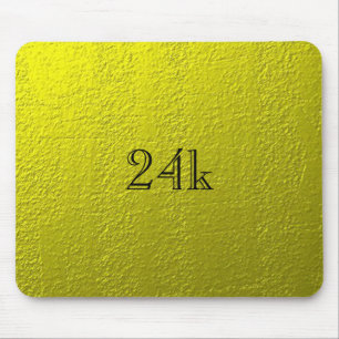 Mousepad Dourado Sólido Personalizado Faux 24k