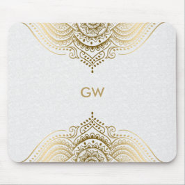 Mousepad Dourado tom mandala design