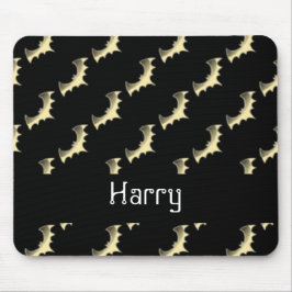 Mousepad Dourados morcegos em preto