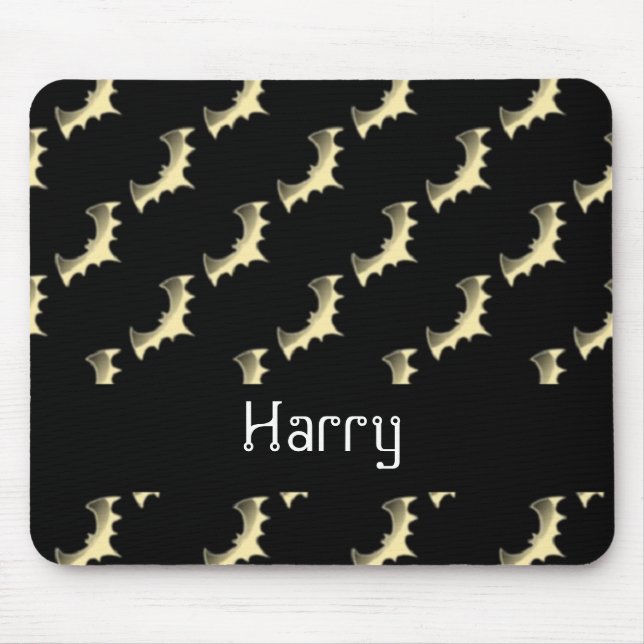 Mousepad Dourados morcegos em preto (Frente)