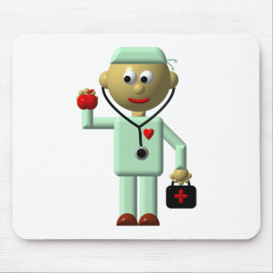 Mousepad Doutor com Apple e o saco médico