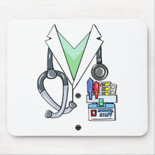 Mousepad Doutor White Lab Casaco Costume Halloween Médico
