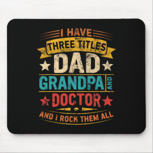 Mousepad Doutora Avô Para Homens Engraçado Médico Pai Pais