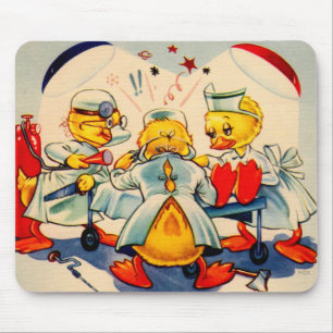 Mousepad doutores e patos médicos de enfermeiras de luxo
