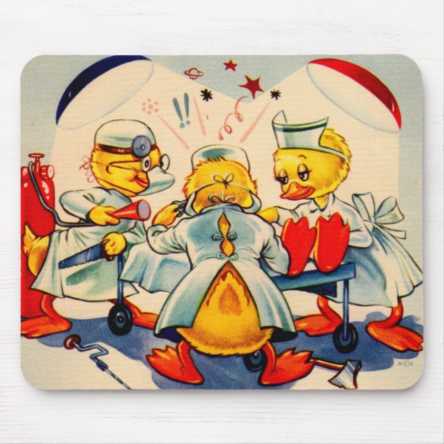 Mousepad doutores e patos médicos de enfermeiras de luxo (Frente)