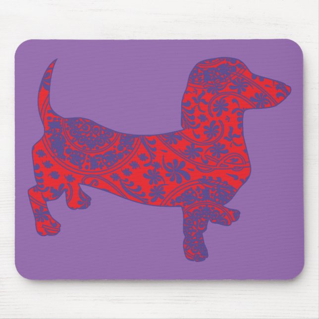Mousepad Doxie em Reniassance-Pattern (Frente)