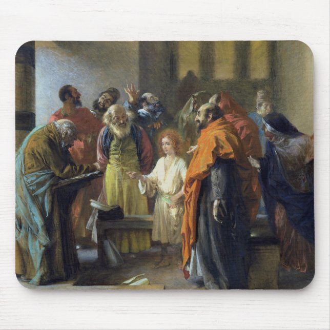 Mousepad Doze-ano Jesus idoso no templo, 1851 (Frente)