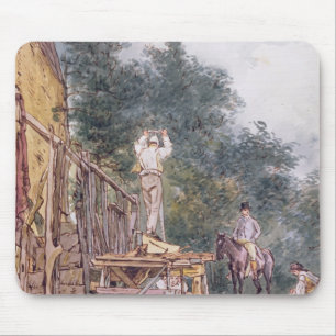 Mousepad Dr. Monro que inspeciona seus estábulos