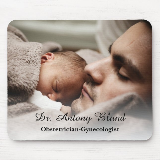 Mousepad Dr. Newborn Family Photo Keepsawn (Frente)