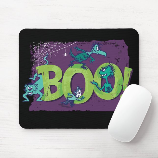 Mousepad Dr. Seuss | BOO! Gráfico de Halloween (Com mouse)
