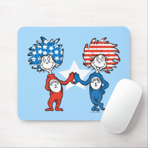 Mousepad Dr. Seuss Coisa Um Coisa Dois Gráfico Patriótico