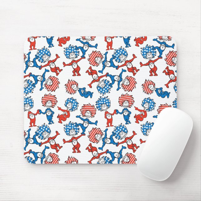 Mousepad Dr. Seuss | Coisa Uma Coisa Dois Padrões de Bandei (Com mouse)