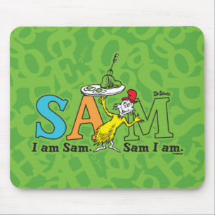 Mousepad Dr. Seuss Eu Sou Sam. Sam, Estou.