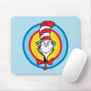 Mousepad Dr. Seuss   Gato no Gráfico da Cabeça de Chapéu