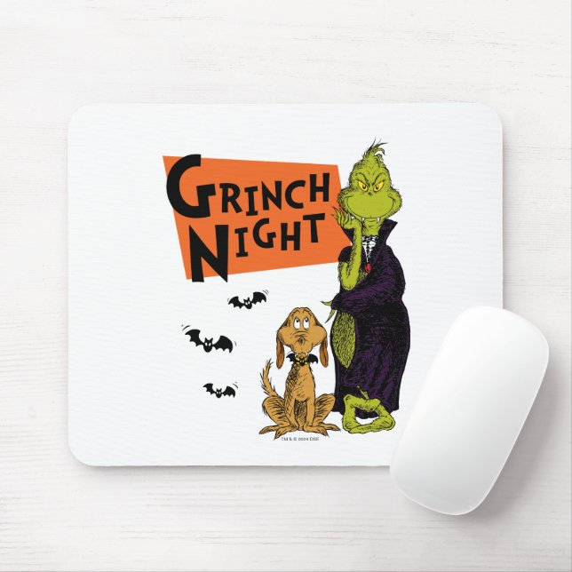 Mousepad Dr. Seuss | Noite do Grinch no Halloween Gráfico (Com mouse)