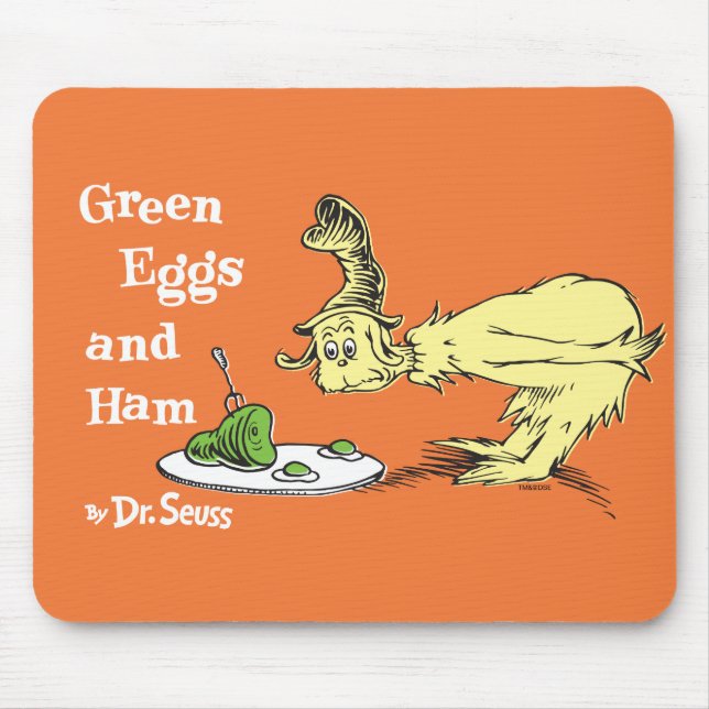 Mousepad Dr. Seuss | Ovos Verdes e Galhãs (Frente)