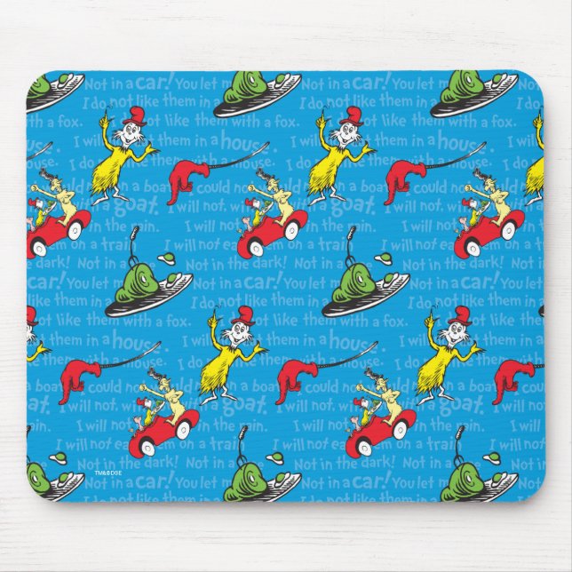 Mousepad Dr. Seuss | Ovos Verdes E Padrões De Histórias De  (Frente)