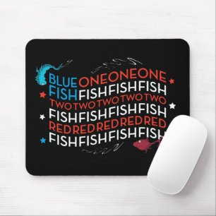 Mousepad Dr. Seuss Peixe Vermelho Peixe Azul Gráfico da B