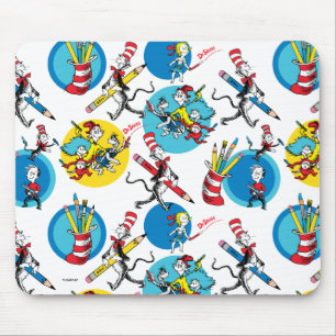 Mousepad Dr. Seuss Personagens Com Lápis Padrão