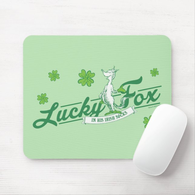 Mousepad Dr. Seuss | Raposa Sortuda de Meias Irlandesas (Com mouse)