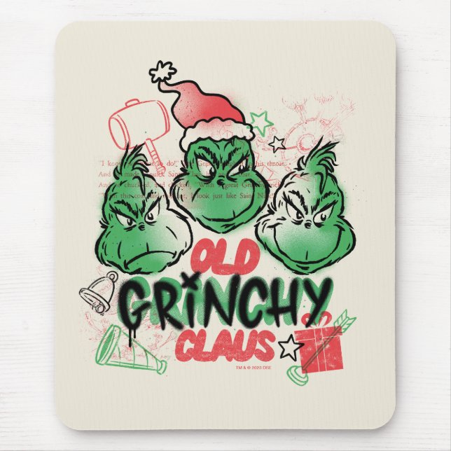 Mousepad Dr. Seuss | Velho Grinch Claus (Frente)