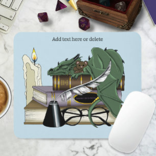 Mousepad Dragão Adormecido Caprichoso Verde Aconchegante Am