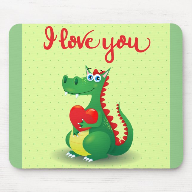 Mousepad Dragão apaixonado (Frente)
