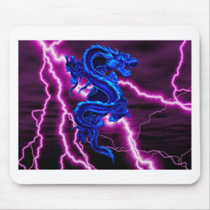 Mousepad dragão azul/roxo