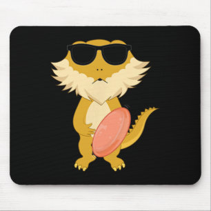 Mousepad Dragão Barbudo Engraçado Usando Óculos de Sol Joga