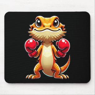 Mousepad Dragão Carborado Vestido Como Um Boxer Engraçado 1