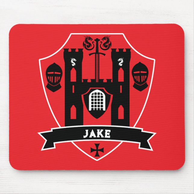 Mousepad Dragão Cavaleiro Medieval (Frente)