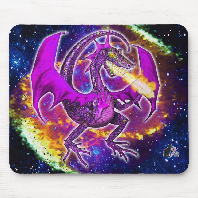 Mousepad Dragão Cósmico Turmalino (Frente)