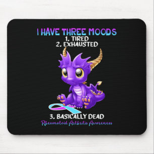 Mousepad Dragão da Consciência da Artrite Reumatoide Eu Ten