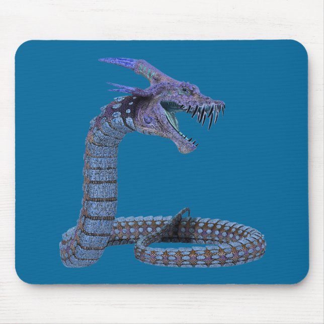 Mousepad Dragão de Fantasia Azul (Frente)