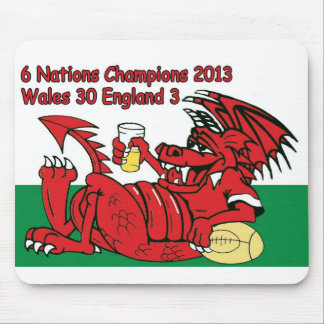 Mousepad Dragão de Galês, 6 campeões das nações, Wales v