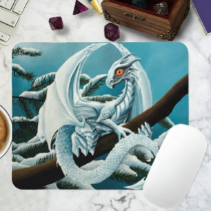 Mousepad Dragão de inverno branco bebê