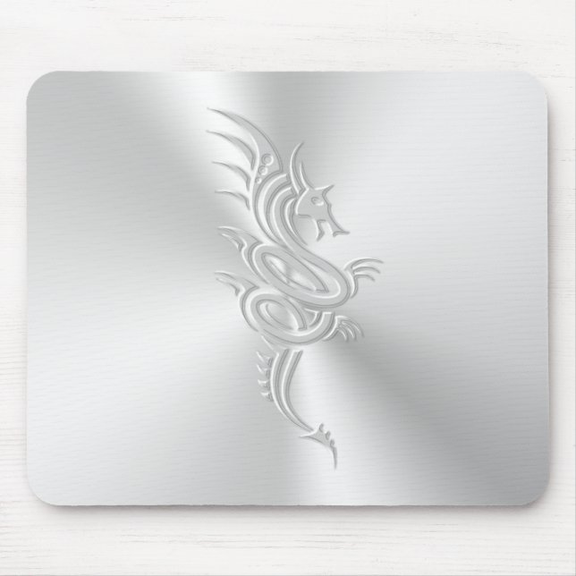 Mousepad Dragão estilo oriental, efeito embutido (Frente)