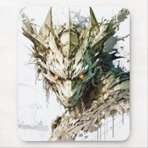 Mousepad Dragão Fantasy Animal Pintando Vida Selvagem ao ar