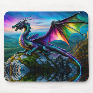 Mousepad Dragão Iridescente Guarda Sua Terra